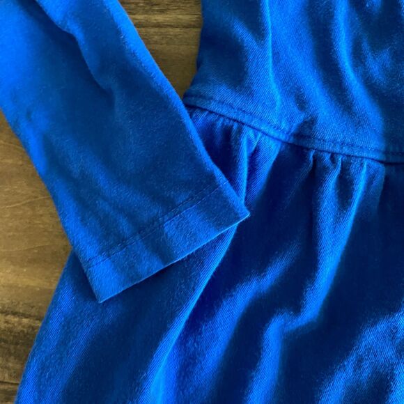 Primary Blue Long Sleeve Dress Girls' 3 - Picture 5 of 8